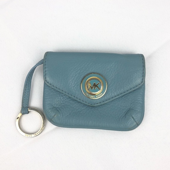 Michael Kors Handbags - Michael Kors Light Blue Leather Coin Purse